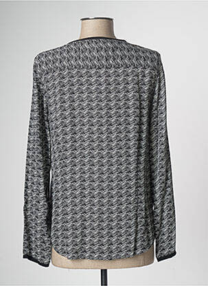 Blouse tissage popeline manches longues noir TERRE DE FÉES femme