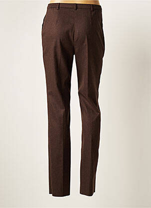 Pantalon droit stretch taille haute marron WEINBERG femme