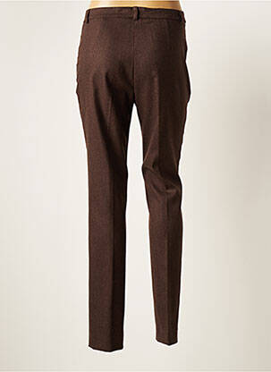 Pantalon droit stretch taille haute marron WEINBERG femme