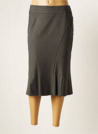 Jupe mi-longue taille normale gris FRANK WALDER femme