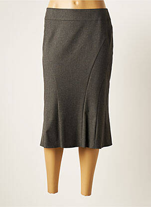 Jupe mi-longue taille normale gris FRANK WALDER femme