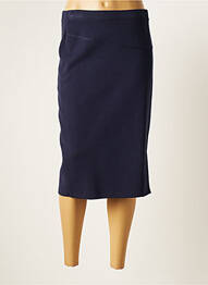 Jupe mi-longue stretch bleu LUCIA femme