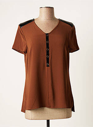 Top manches courtes manches courtes marron WEINBERG femme