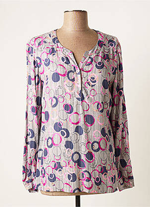 Blouse tissage popeline manches longues rose WEINBERG femme