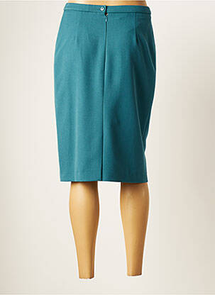 Jupe mi-longue taille à pinces bleu PAUPORTÉ femme