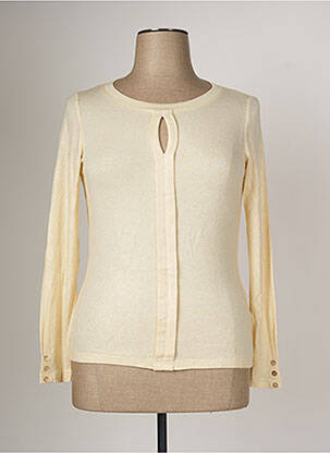 Pull coupe cintrée manches longues beige WEINBERG femme