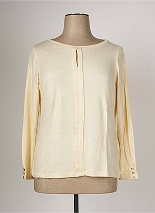 Pull coupe cintrée manches longues beige WEINBERG femme