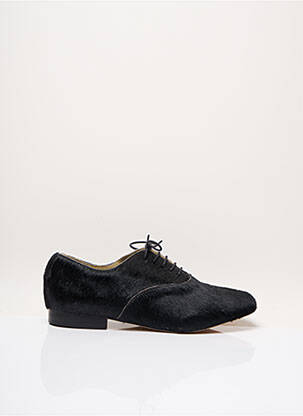 Derbies tissage satiné talon plat jusqu'à 3cm noir ANNIEL femme
