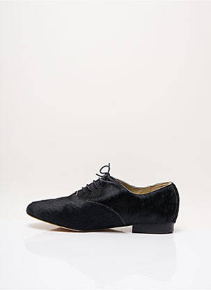 Derbies tissage satiné talon plat jusqu'à 3cm noir ANNIEL femme