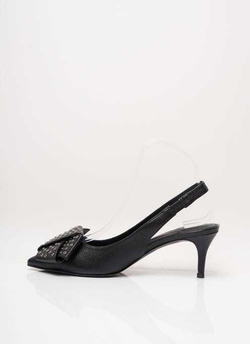 Sandales/Nu pieds noir WHAT FOR pour femme