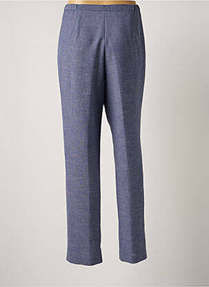 Pantalon droit fermeture zippée sous rabat boutonné taille normale bleu JEAN DELFIN femme