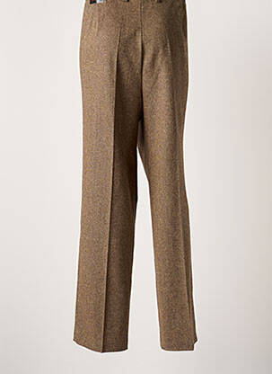 Pantalon droit fermeture zippée sous rabat boutonné taille normale beige TONI femme