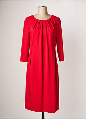 Robe mi-longue rouge BASLER pour femme