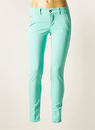 Pantalon droit stretch taille normale vert HAPPY femme