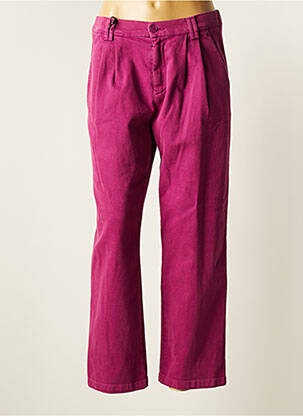 Pantalon droit stretch taille normale violet HAPPY femme