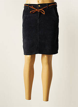 Jupe mi-longue stretch bleu HAPPY femme