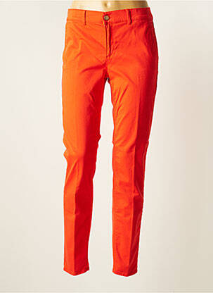 Pantalon droit orange HAPPY pour femme