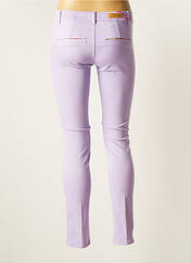 Pantalon droit violet HAPPY pour femme seconde vue