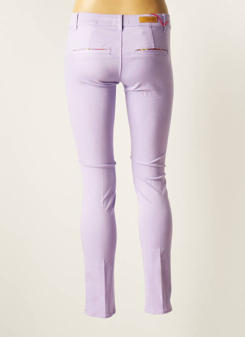 Pantalon droit violet HAPPY pour femme