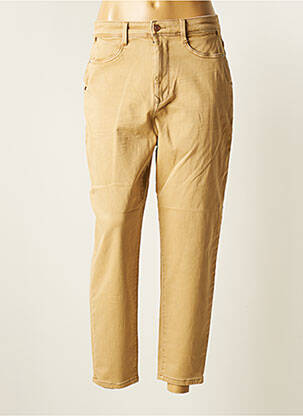 Pantalon large fermeture zippée sous rabat boutonné taille normale marron SALSA femme