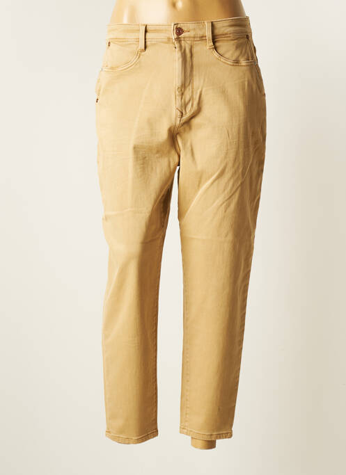 Pantalon large fermeture zippée sous rabat boutonné taille normale marron SALSA femme