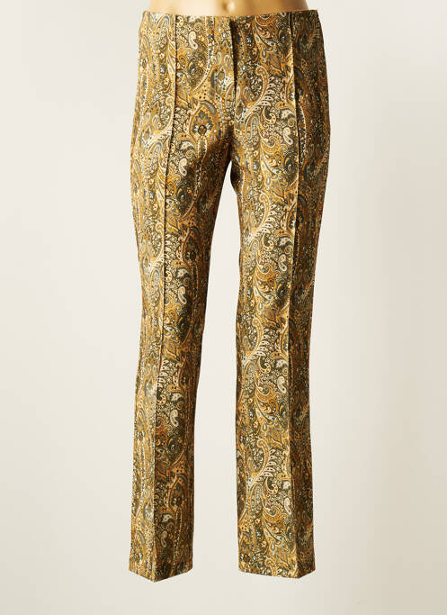 Pantalon slim tissage popeline taille normale vert EMA BLUE'S femme
