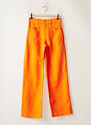 Pantalon droit orange HAPPY pour femme