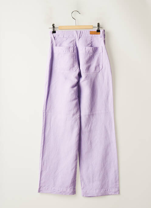 Pantalon droit violet HAPPY pour femme