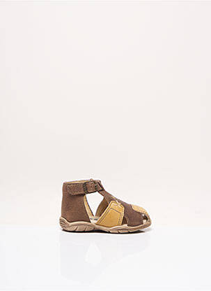 Sandales/nu pieds empiècements bout rond marron GBB garcon