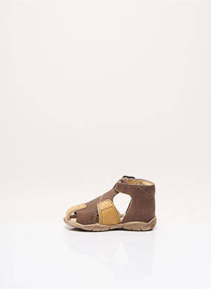 Sandales/nu pieds empiècements bout rond marron GBB garcon