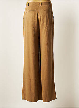 Pantalon large tissage popeline taille haute marron DREAM CATCHER femme