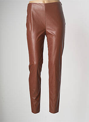 Pantalon slim taille haute taille haute marron PIER ANTONIO GASPARI femme