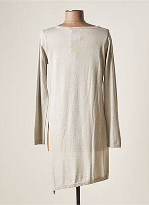 Pull tunique col bateau manches longues gris GRAN SASSO femme