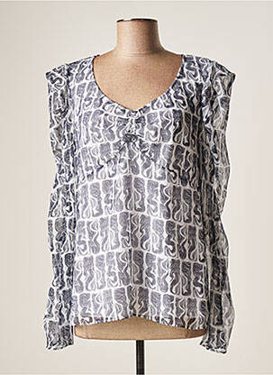 Blouse légère et transparente manches longues bleu KENZO femme