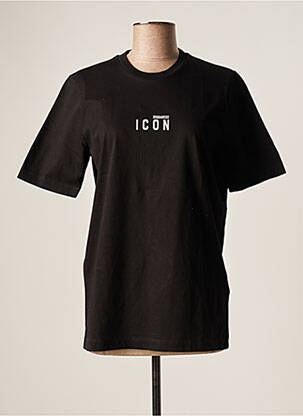 T-shirt sérigraphie floquée manches courtes noir DSQUARED2 femme