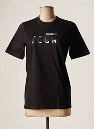 T-shirt coupe droite manches courtes noir DSQUARED2 femme