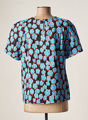 Blouse manches courtes manches courtes bleu LANVIN femme