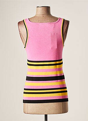 Pull coupe cintrée sans manche rose SONIA RYKIEL femme