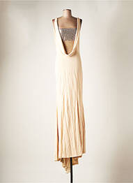 Robe longue sans manche sans manche beige JIKI femme