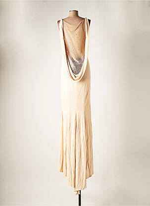 Robe longue sans manche sans manche beige JIKI femme