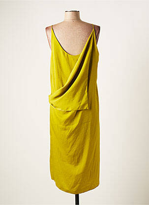 Robe mi-longue coupe fluide fines bretelles vert BARBARA BUI femme