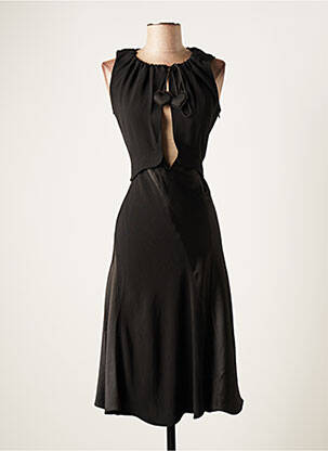 Robe mi-longue sans manche sans manche noir LANVIN femme