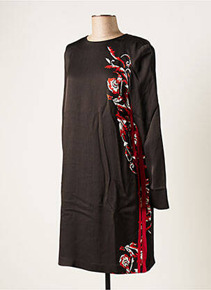 Robe courte fermeture zippée au dos manches longues noir ESCADA femme