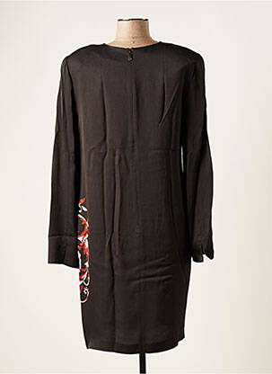 Robe courte fermeture zippée au dos manches longues noir ESCADA femme