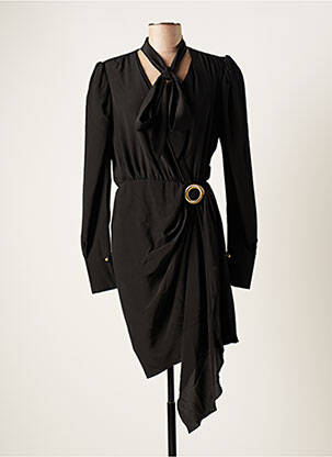 Robe mi-longue manches longues manches longues noir LANVIN femme