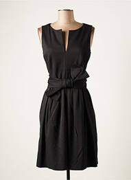 Robe mi-longue sans manche sans manche noir PAULE KA femme