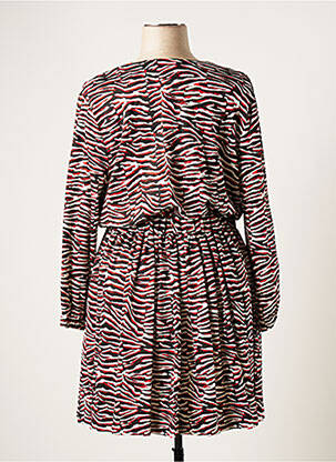 Robe mi-longue imprimé fantaisie manches longues rouge JUST CAVALLI femme