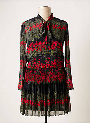 Robe courte fermeture zippée au dos manches longues noir RED VALENTINO femme