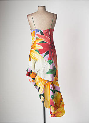 Robe longue imprimé fleurs fines bretelles jaune ETRO  femme