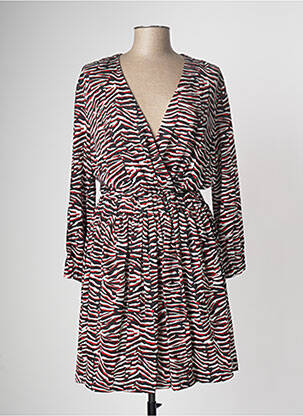 Robe mi-longue imprimé fantaisie manches longues noir JUST CAVALLI femme